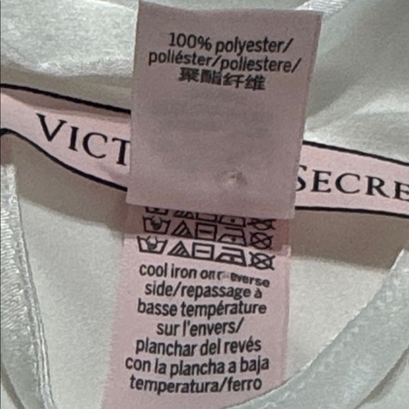 VICTORIA’S SECRET White Satin Bridal Wrap Kimono Robe Bride Blue Crystals OS S M - Picture 10 of 10